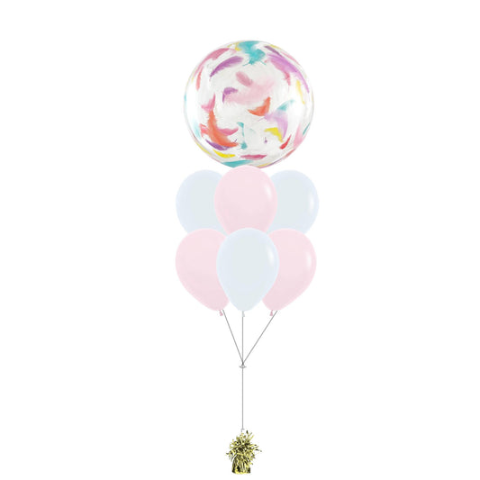 18 inch helium filled feather bubble balloon