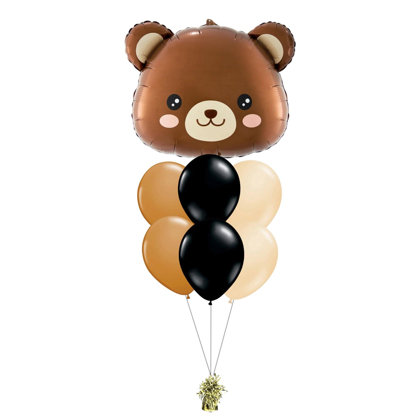 22 Inch Teddy Bear Head Foil Balloon Helium Filled Quality