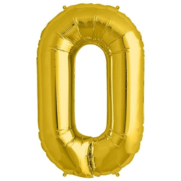34 inch Gold Jumbo Balloon Number 0
