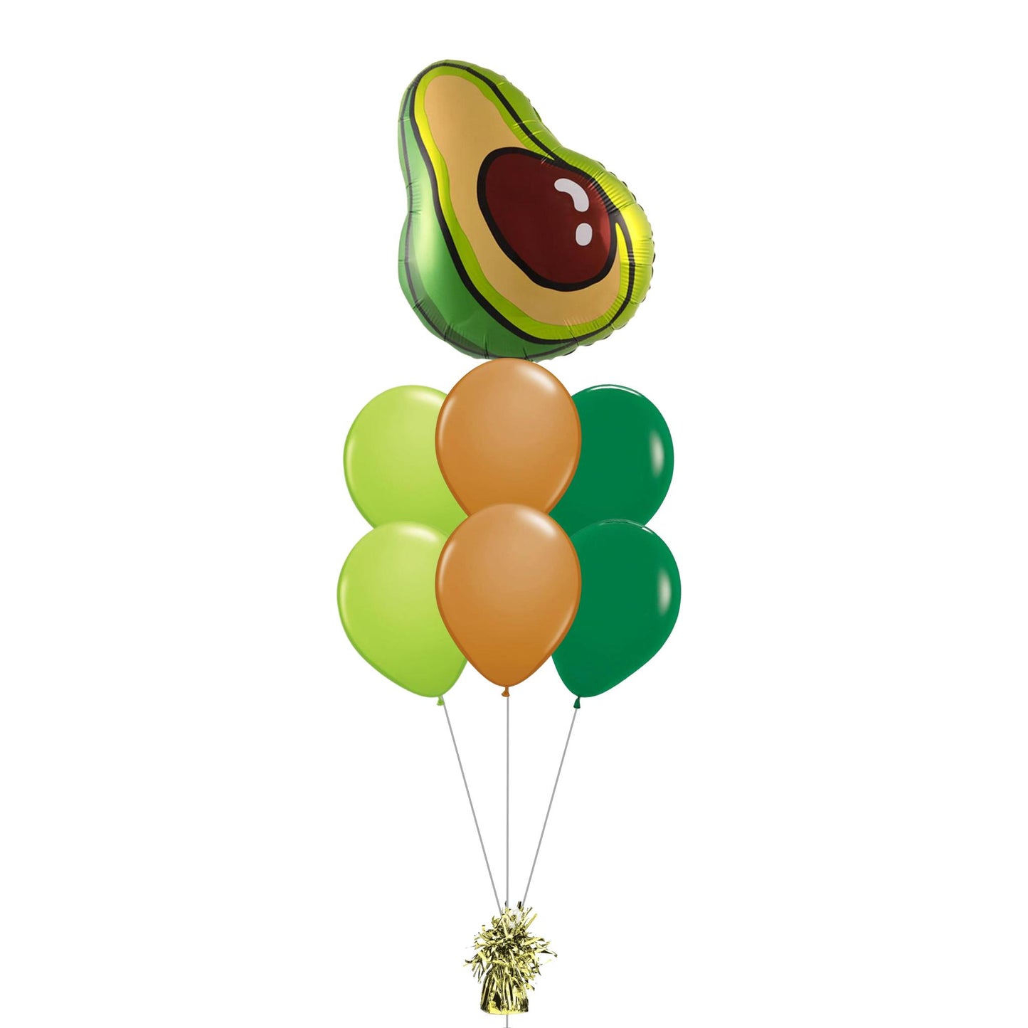 Avocado Green YUM Helium Filled Foil Balloon Bouquet