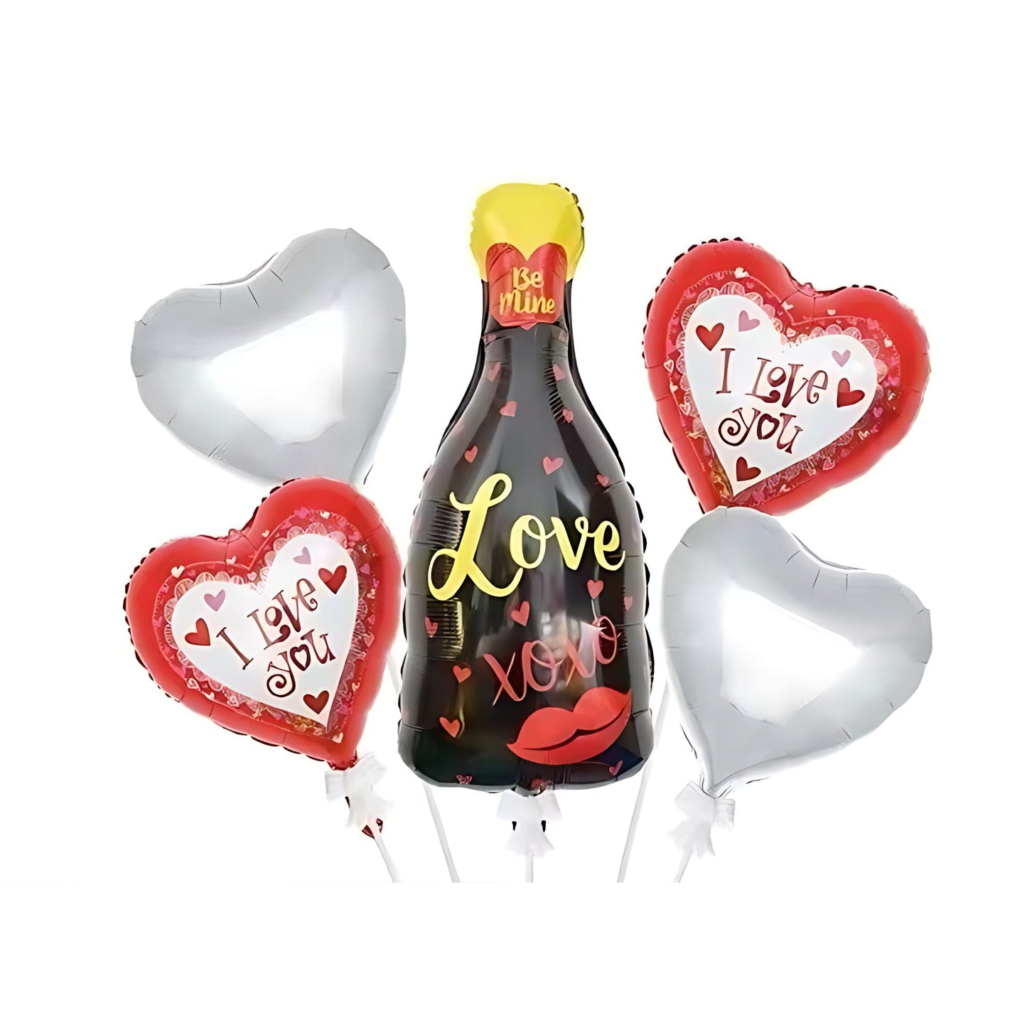 Xoxo Love Bottle Set Helium Balloon Bouquet