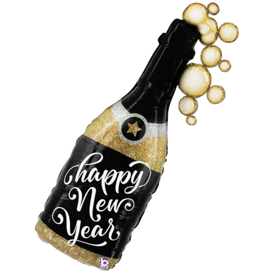Happy New Year Champagne 39″ Balloon