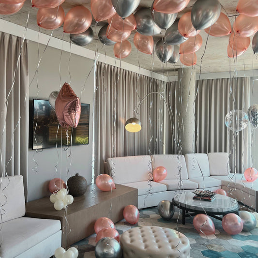 Rose Gold Balloon Anniversary Package