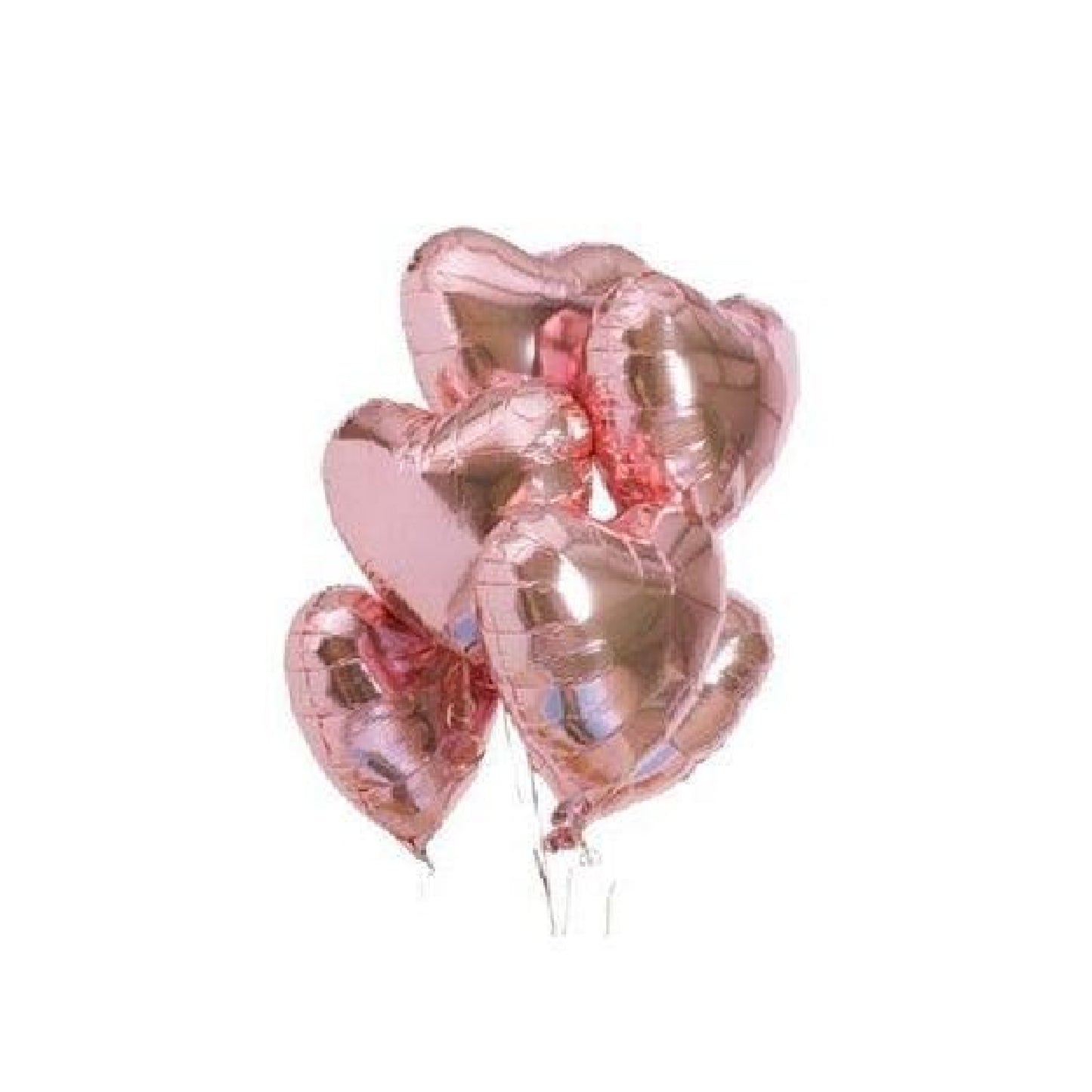 Rose gold foil hearts of 6