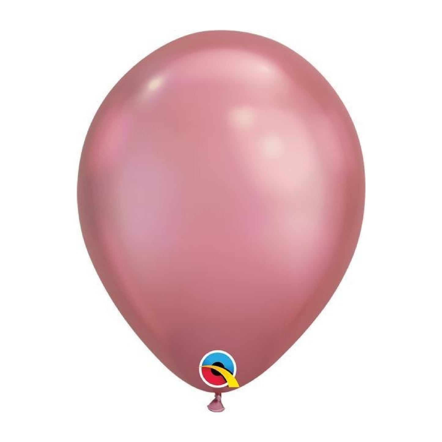 11 inch Helium filled chrome Mauve Latex balloon