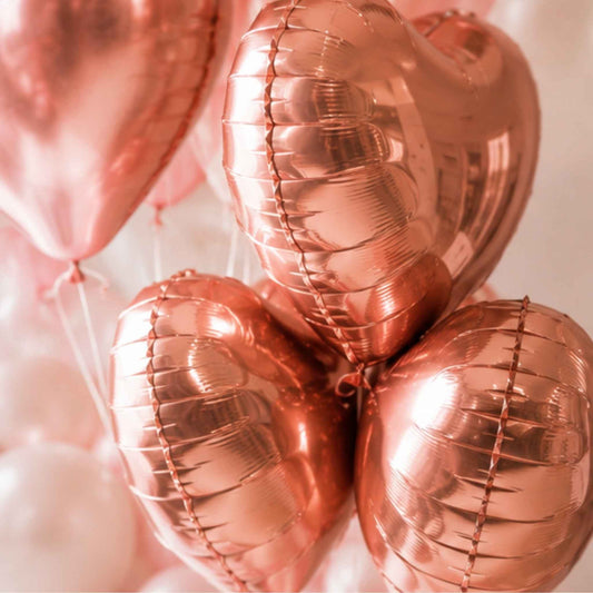 Rose Gold Pink Birthday Balloon Bouquets