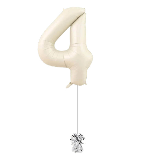 34 inch Beige Jumbo Balloon Number 4
