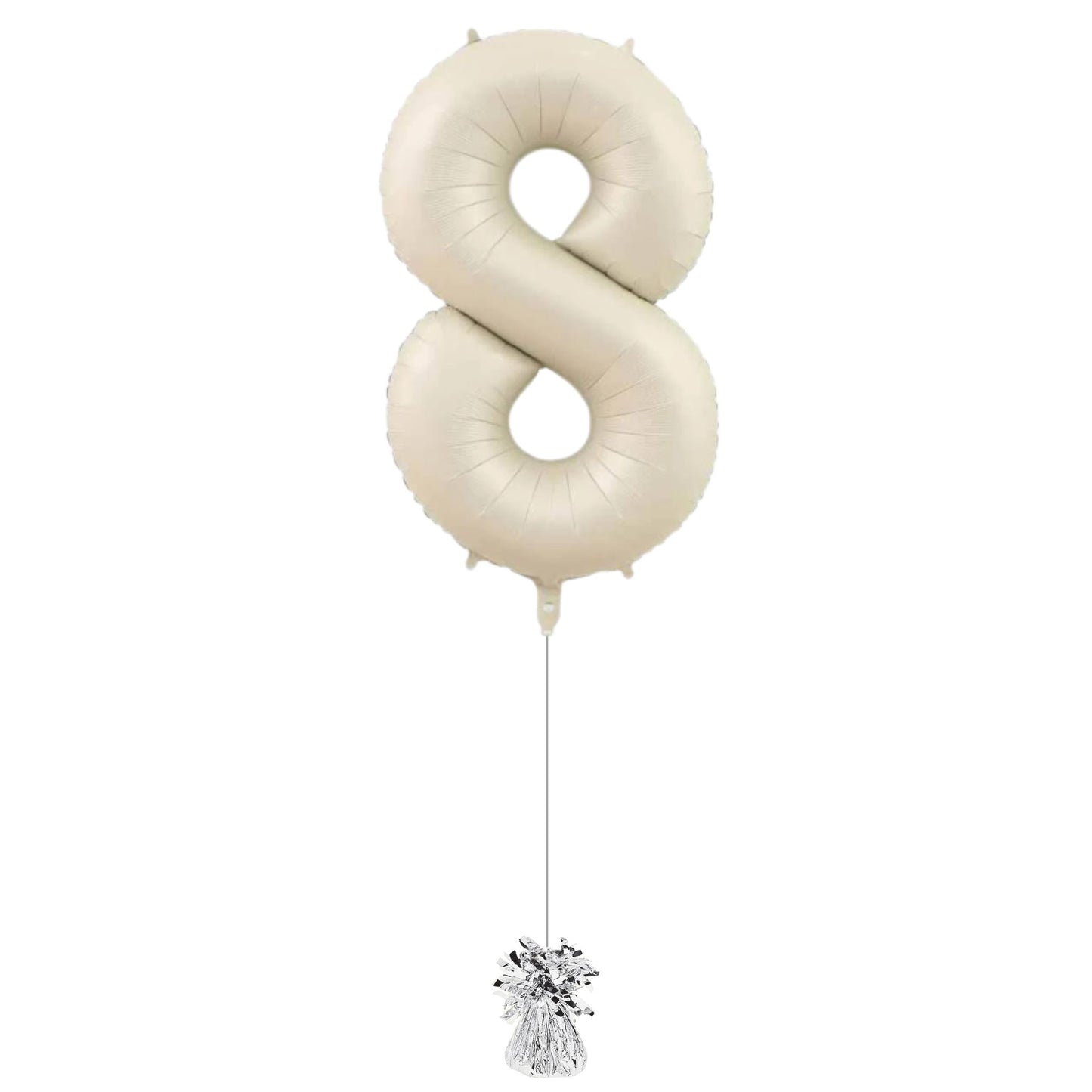 34 inch Beige Jumbo Balloon Number 8