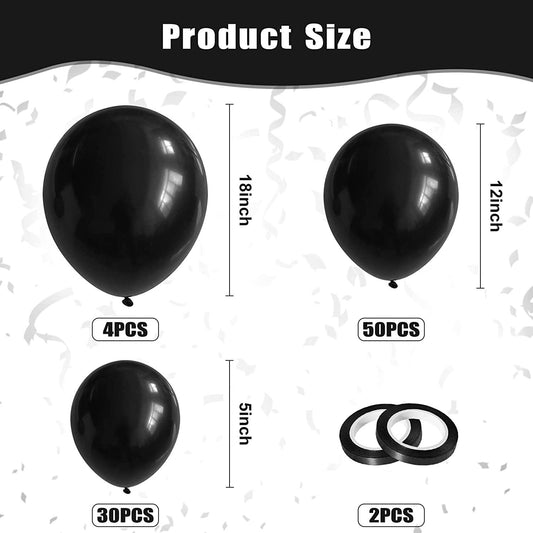 Black Swan Balloon Garland Kit 84pcs