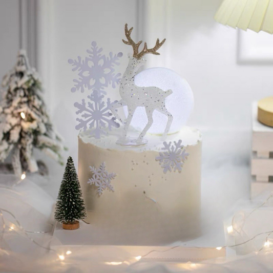 Christmas White Wonderland Holiday Cake