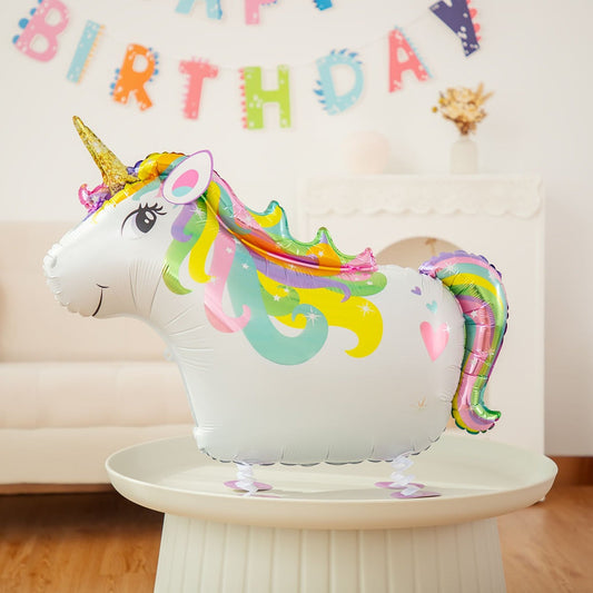 24 Inch Walking Unicorn Foil Balloon Helium Filled Quality
