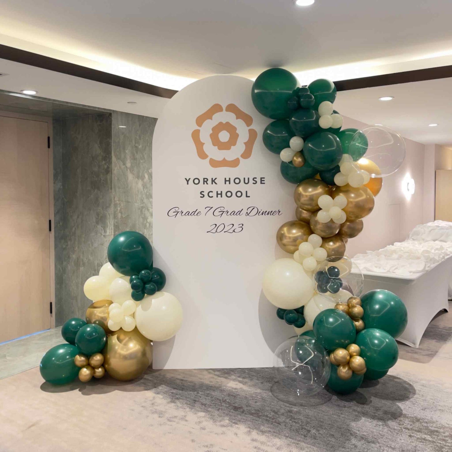 Tones Of Gold Balloon Backdrop Single Panel Foam Board