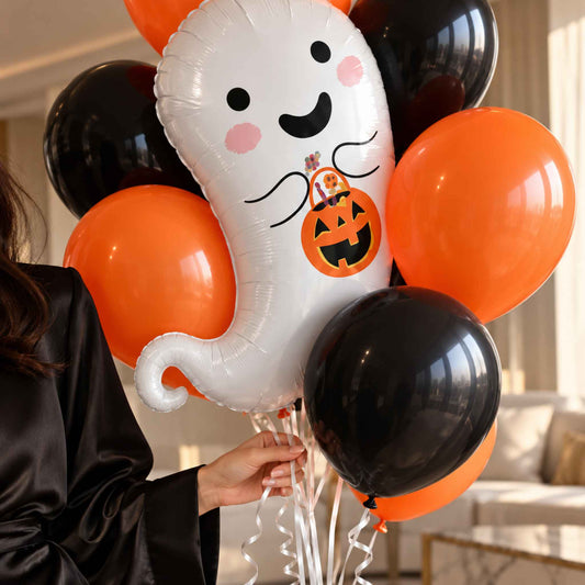 Halloween Classic Ghost Helium Balloon Bouquet