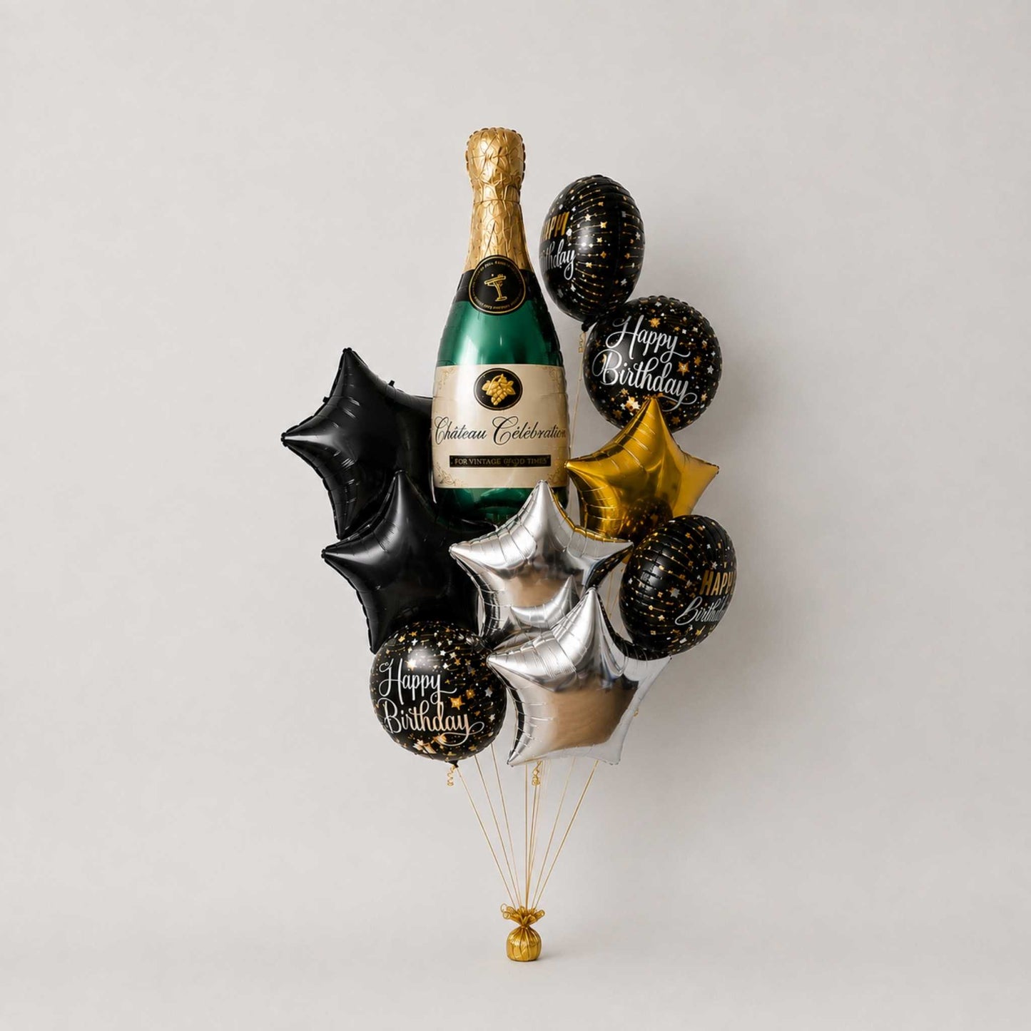 Celebration Bottle birthday balloon bouquet