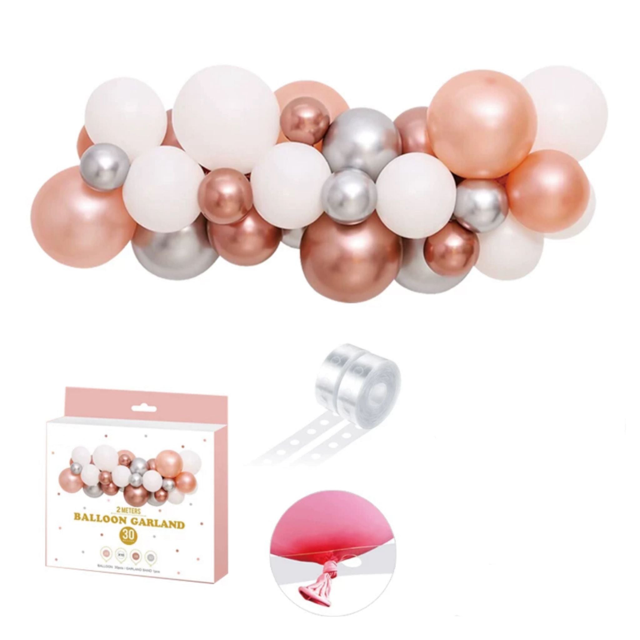 Rose Gold Balloon Garlandnull