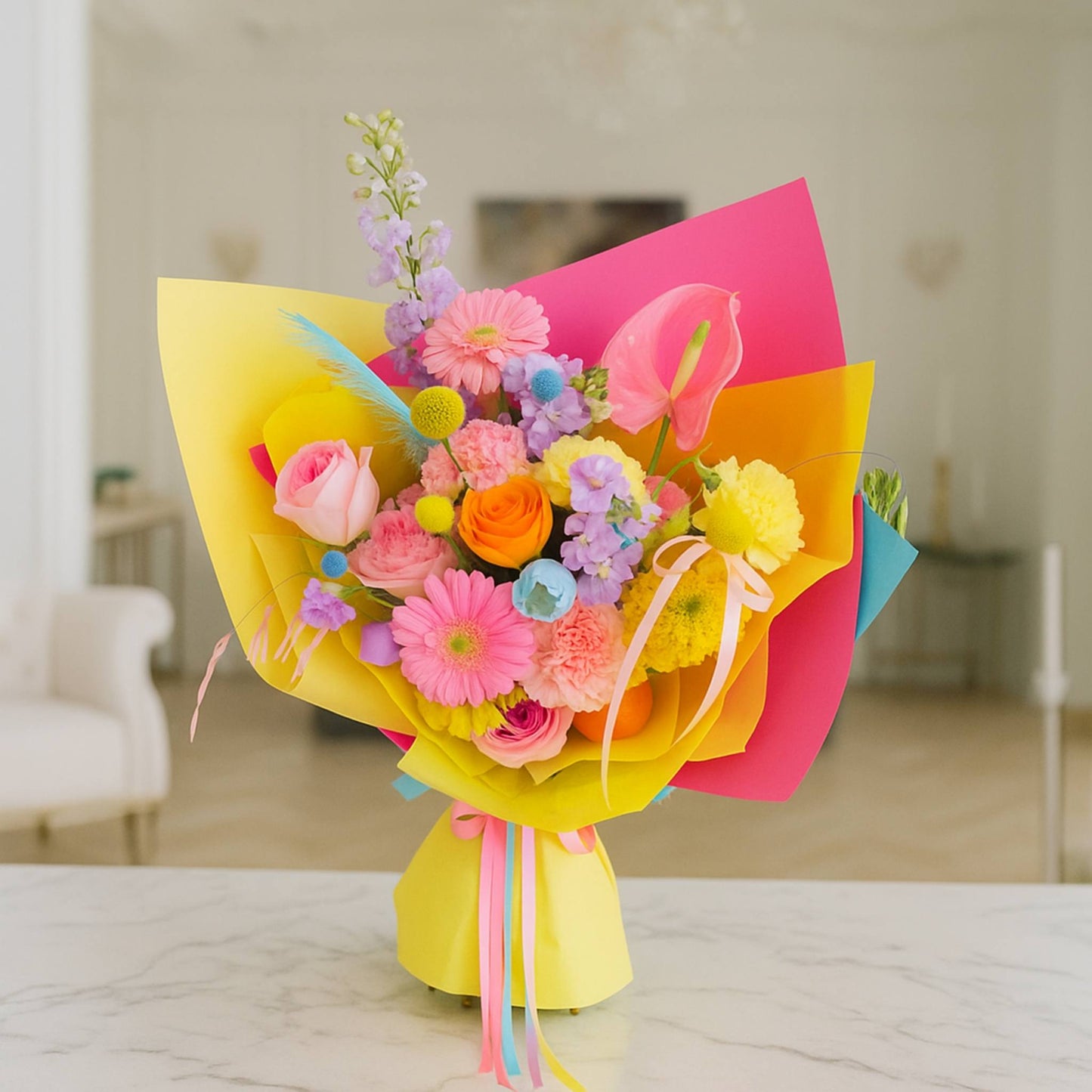 Designer's Choice Classic Colorful Luxury Flower Bouquet