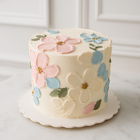 Painter's flower cake
