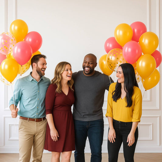Sunny side party helium balloon bouquet of 16