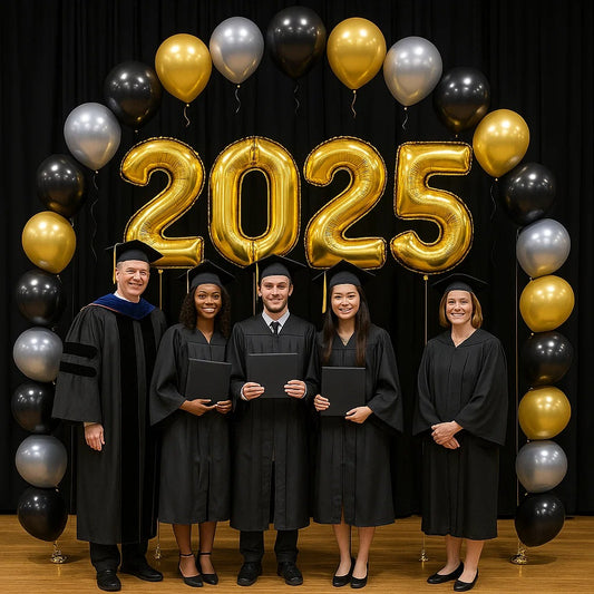 Graduation Helium Balloon Arch with jumbo number set