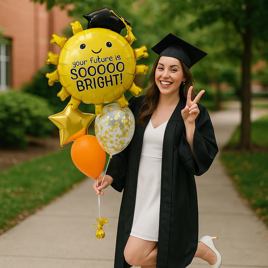 Super Congrats Your Future Is So Bright Sun Graduation Balloon Bouquet