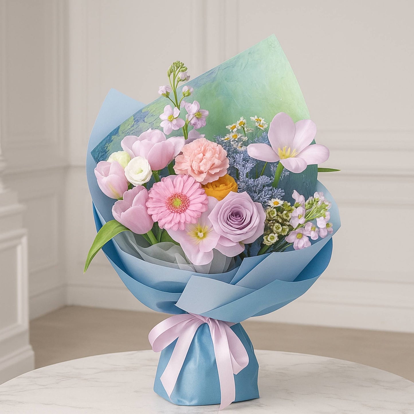 Designer's Choice Pastel Purple Pink Luxury Flower Bouquet