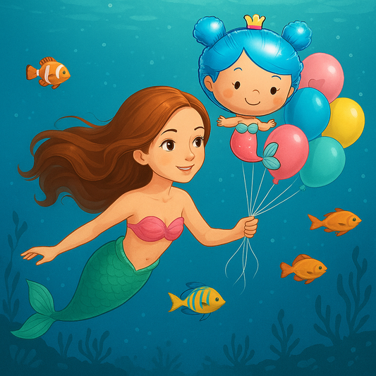 Ocean Queen Mermaid Foil Balloon Helium Filled
