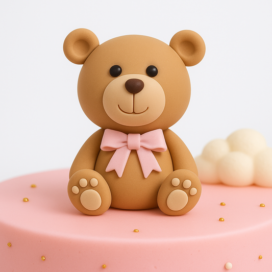 Pink Baby Edible Teddy Bear Cake