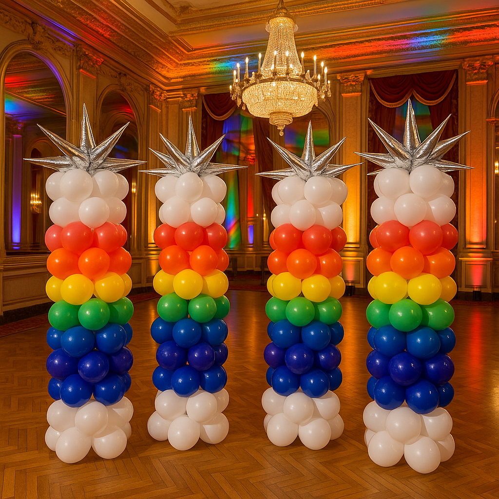 Pride Celebration Colorful Balloon Column (Set of 4)