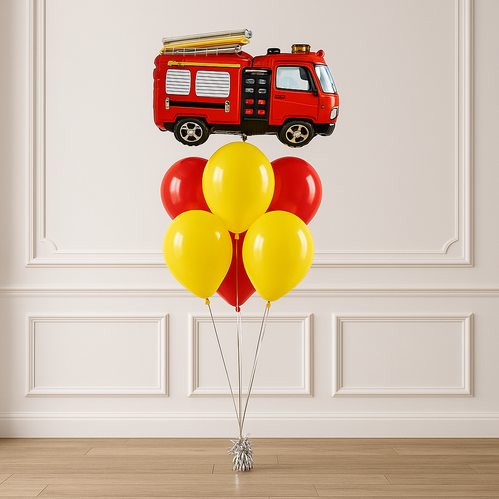 Classic Fire truck foil balloon Helium Filled