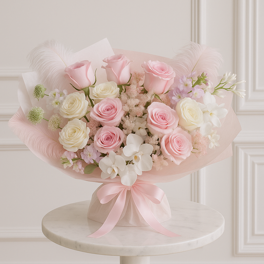 Designer's Choice Princess Pink Fresh Luxe Flower Bouquet