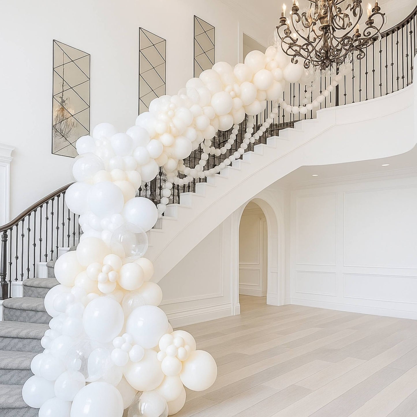 Snow white Luxury Balloon Garland Decoration Set Up