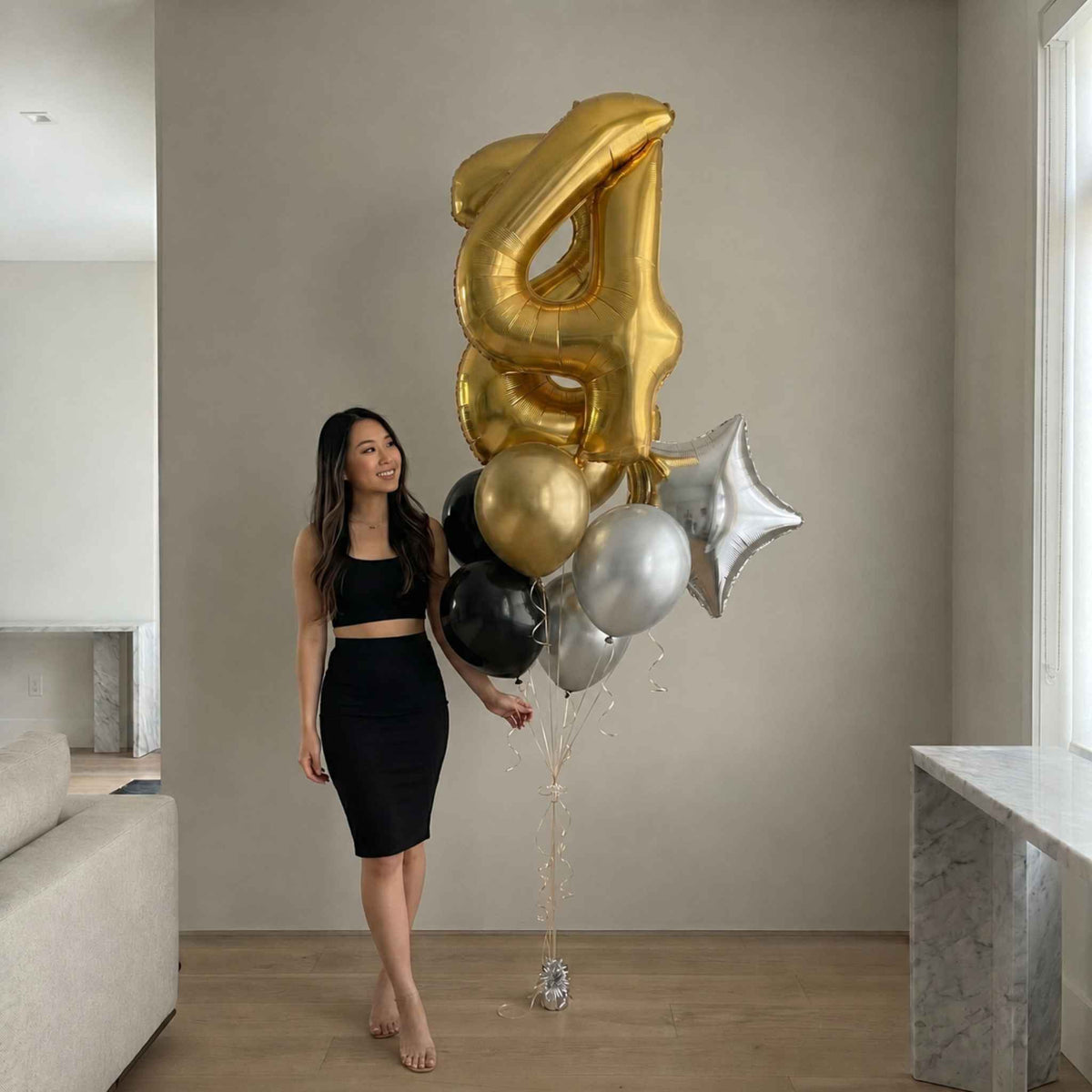 Luxe Number Balloon Bouquet