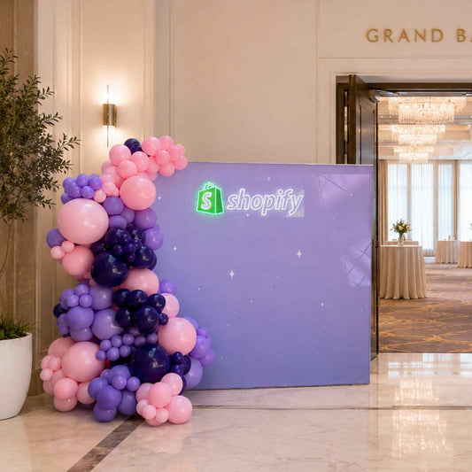 Organic Balloon Garland Set Up