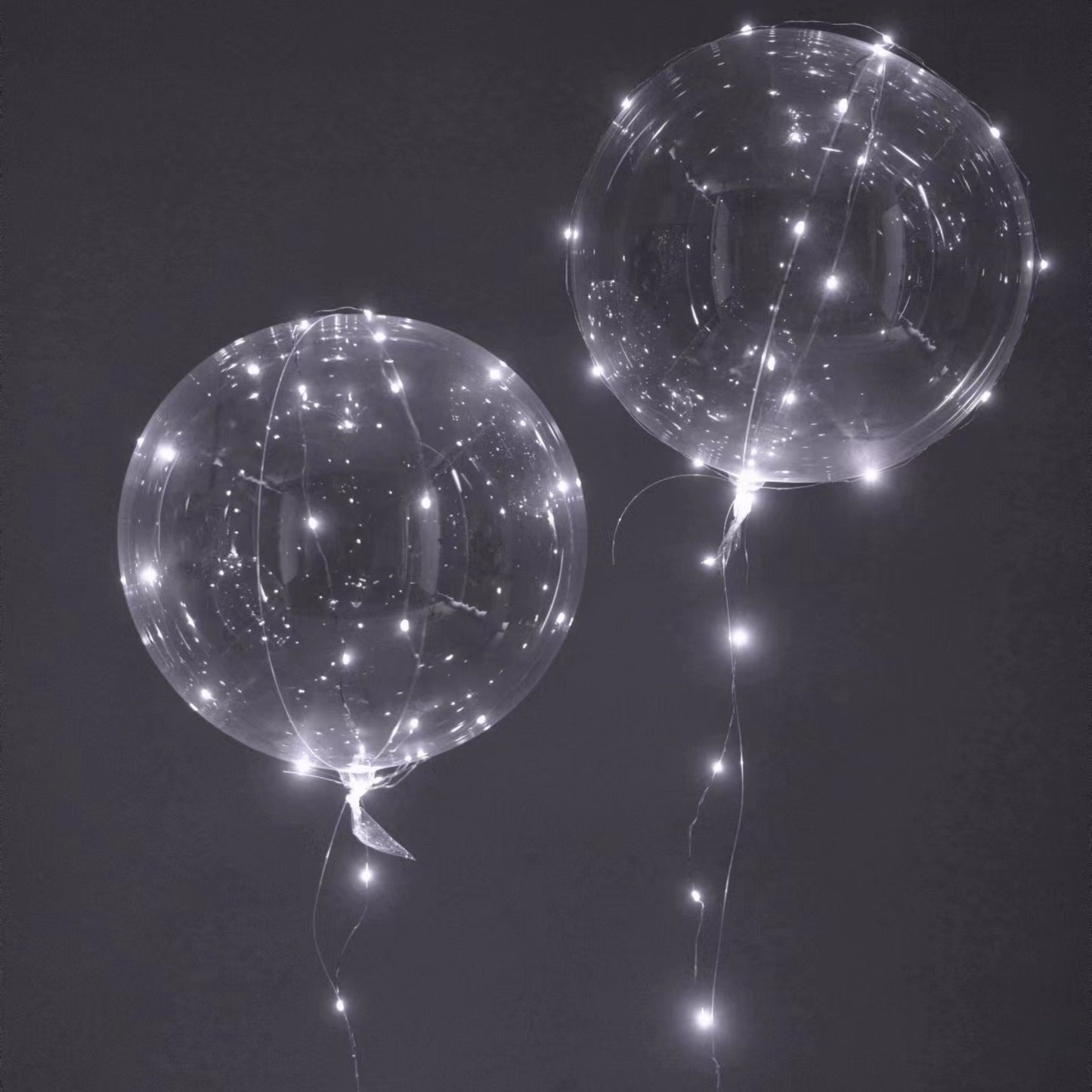 ONE UP Clear Bubble Balloon with light strings