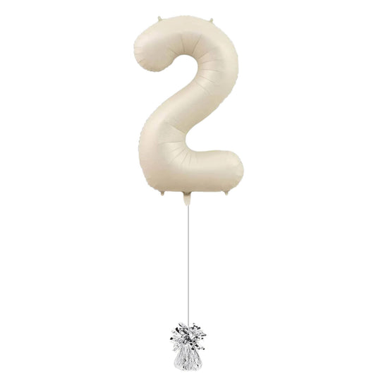 34 inch Beige Jumbo Balloon Number 2