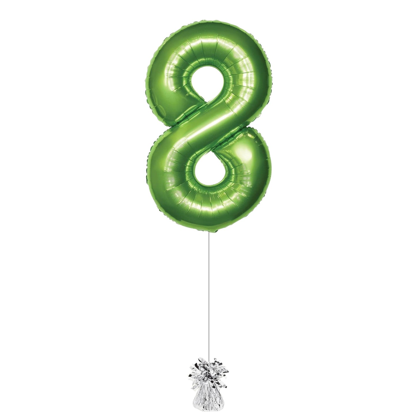 34 inch Lime Green Jumbo Balloon Number 8