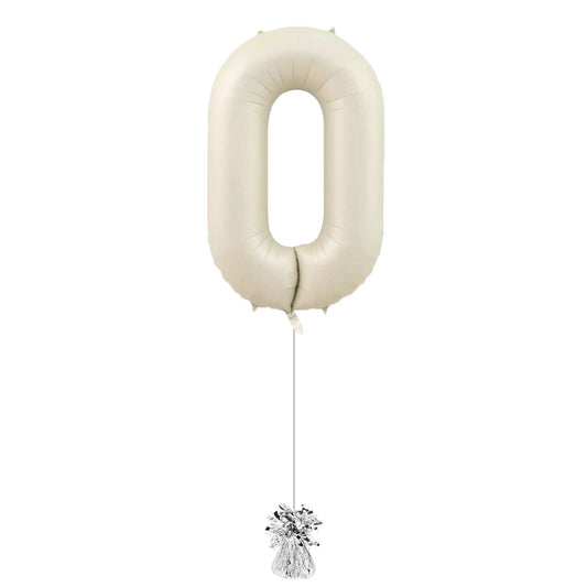 34 inch Beige Jumbo Balloon Number 0