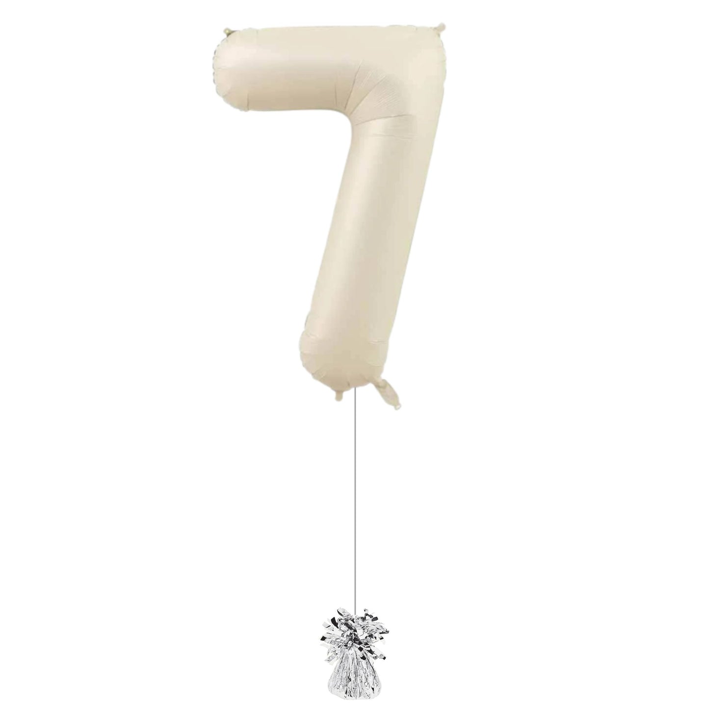 34 inch Beige Jumbo Balloon Number 7