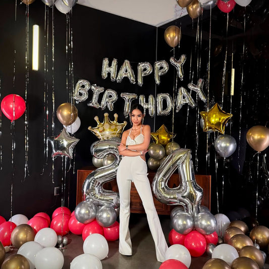Iconic Fashion Queen Pink Birthday Celebration Balloon Package
