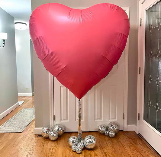 Valentines Limited Edition Giant Human Size Love in the Air Helium Pink Heart Balloon