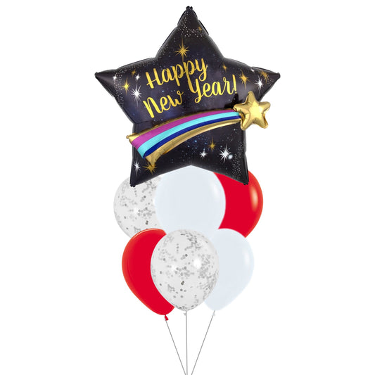 New Year Glitter Galaxy Helium balloon Bouquet