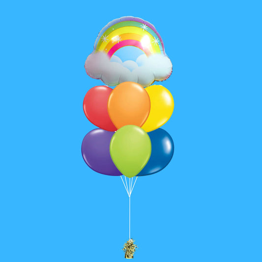 Shine Shine Rainbow Helium Foil Balloon Bouquet