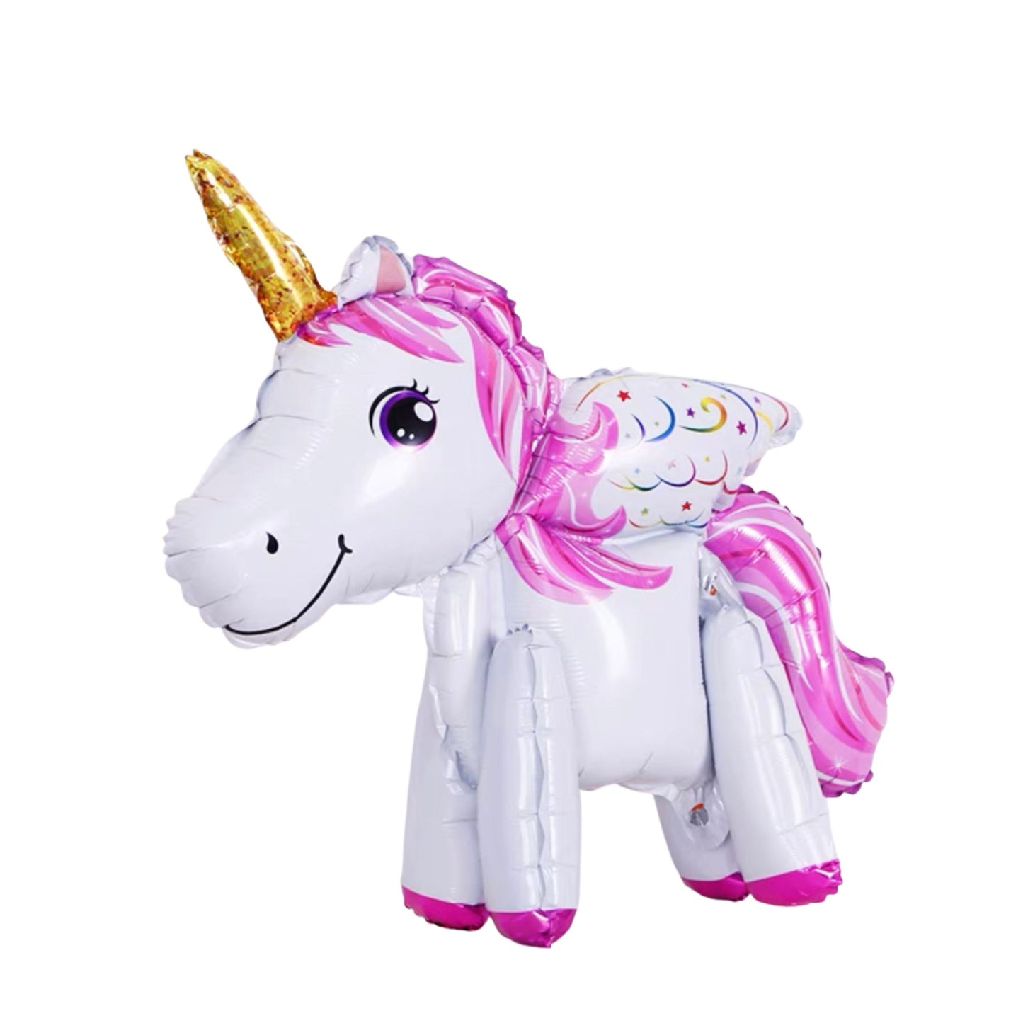 3D standing unicorn foil balloon (air filled)