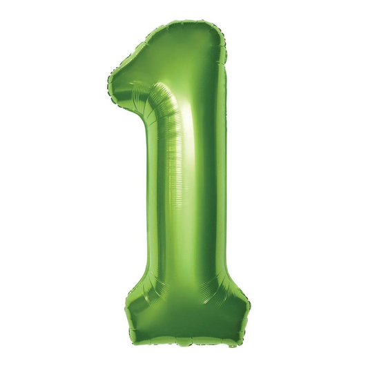 34 inch lime green Jumbo Balloon Number 1