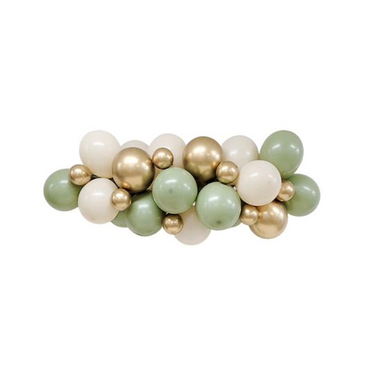 willow green sand chrome gold grab and go balloon garland