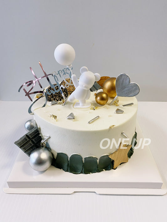 Fun little party for him birthday cake