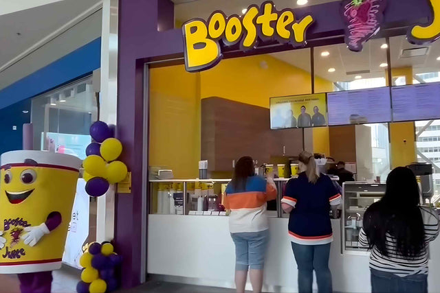 Edmonton Corporate Balloon Delivery for Booster Juice Grand Opening