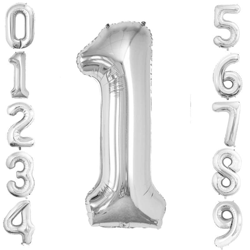 Silver Balloon Foil Number 34 inch