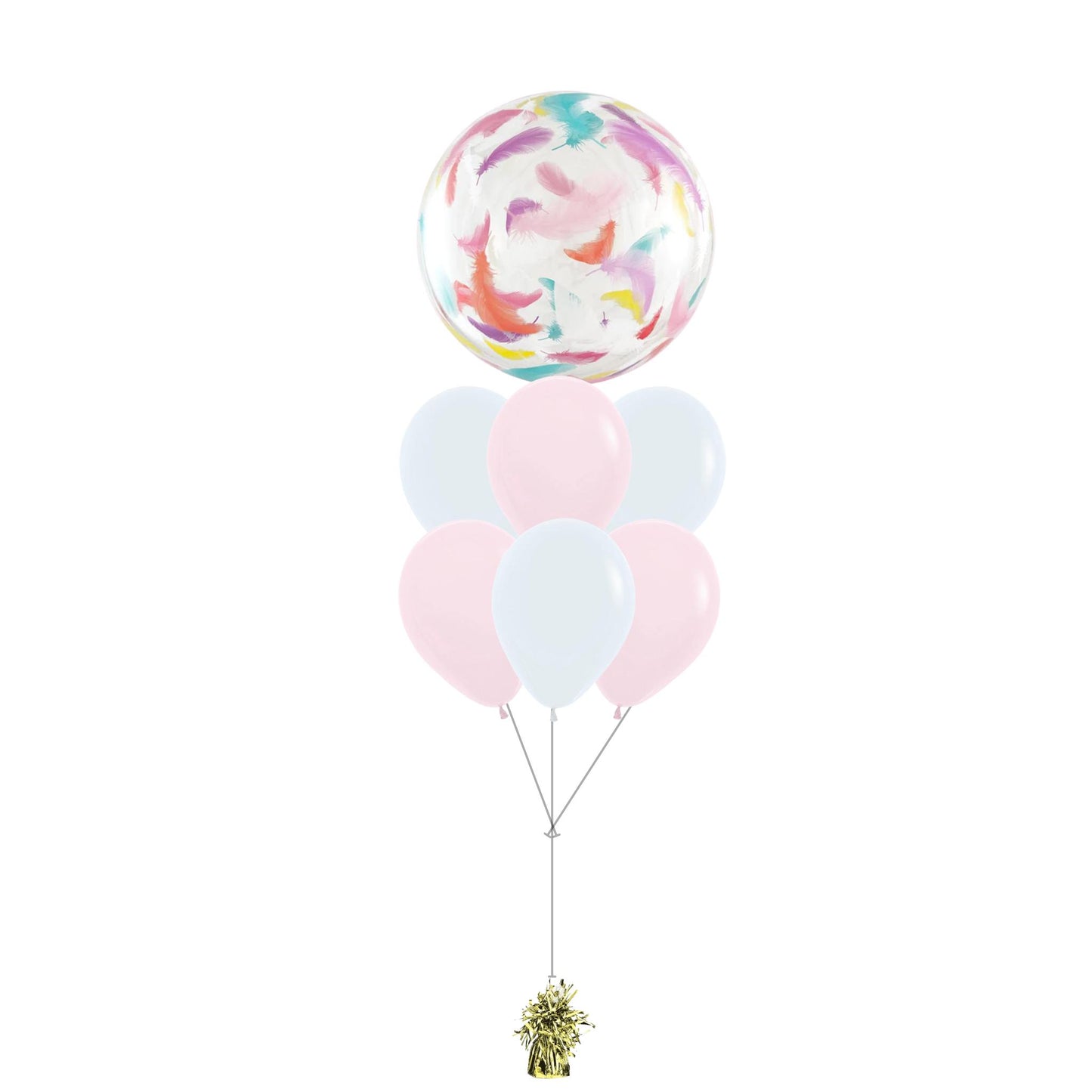 18 inch helium filled feather bubble balloon