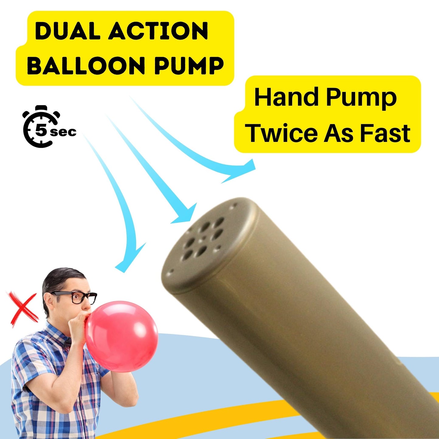 One Up Dual Action Balloon Hand Pump